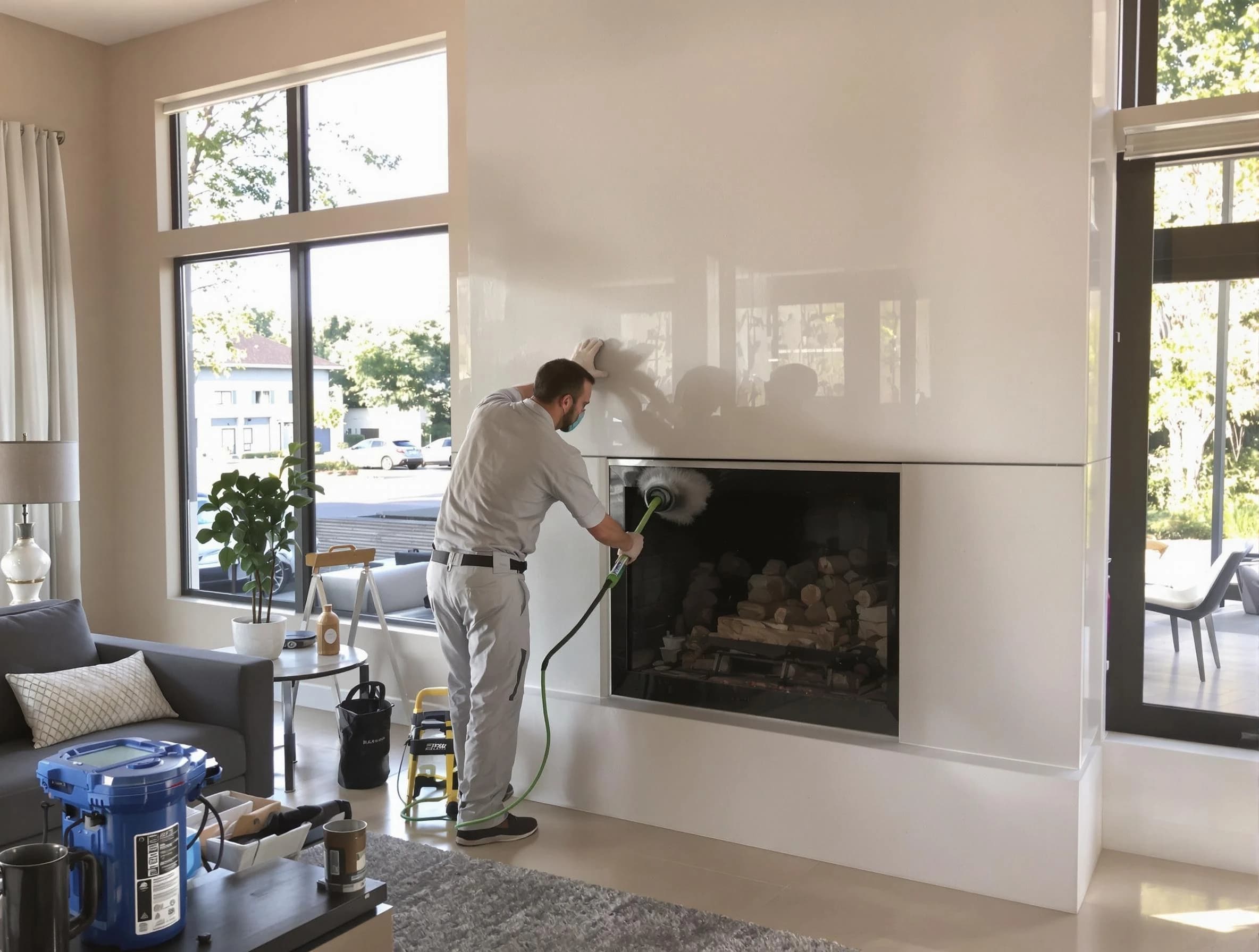 Peachtree Corners Chimney Sweep performing thorough soot removal in Peachtree Corners, GA