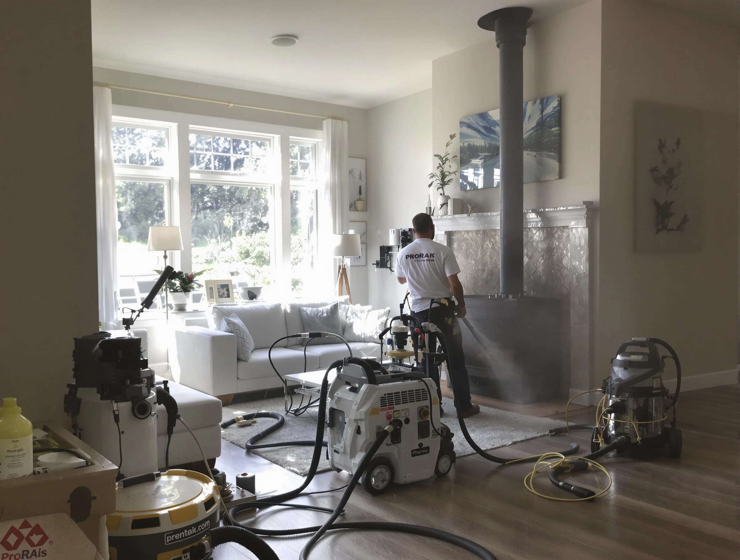 Soot removal service by Peachtree Corners Chimney Sweep for a fireplace in Peachtree Corners, GA
