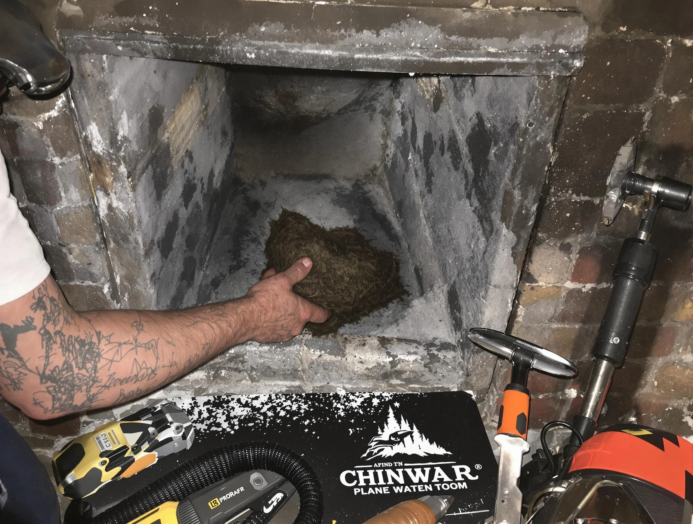 Peachtree Corners Chimney Sweep safely removing debris and screening chimney in Peachtree Corners, GA