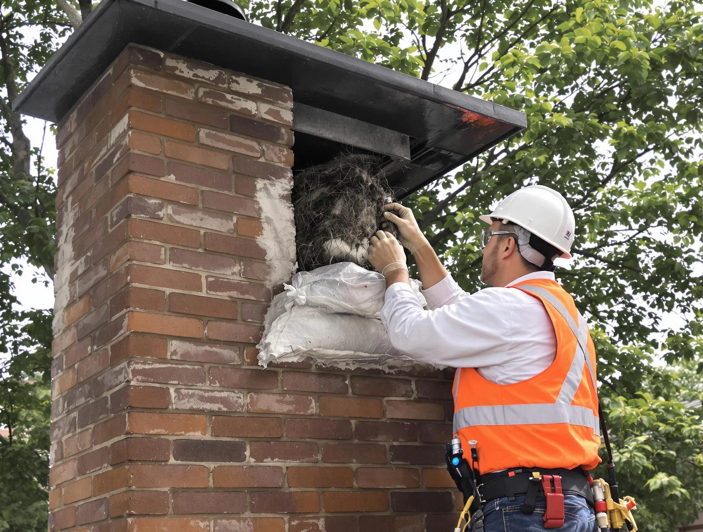 Humane removal of debris and animals by Peachtree Corners Chimney Sweep in Peachtree Corners, GA