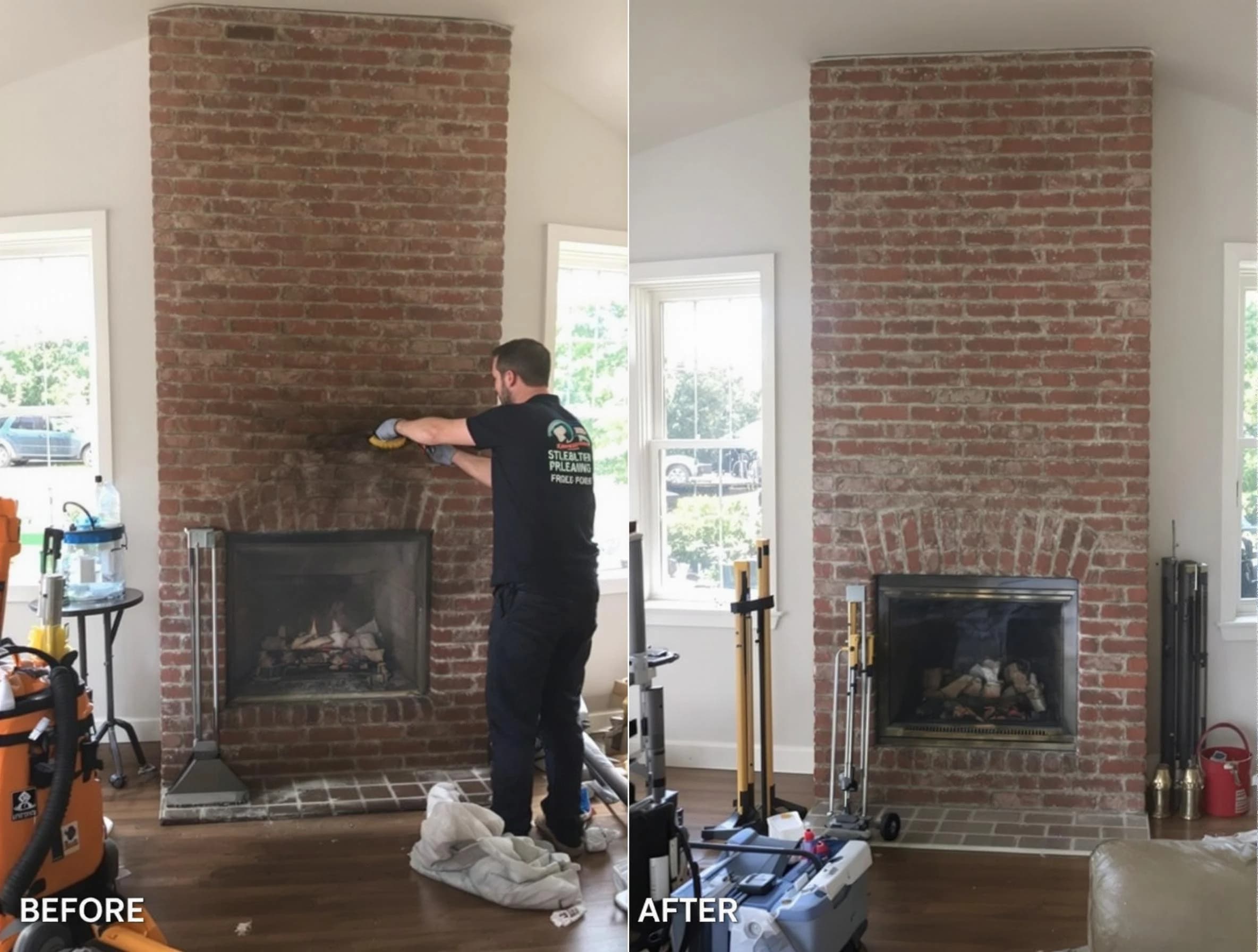 Finished chimney sweeping service by Peachtree Corners Chimney Sweep in Peachtree Corners, GA