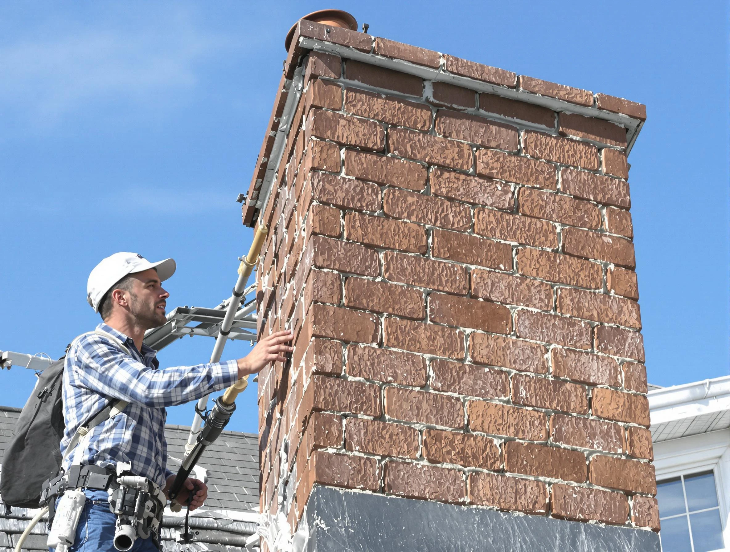 Brickwork for a chimney rebuild by Peachtree Corners Chimney Sweep in Peachtree Corners, GA