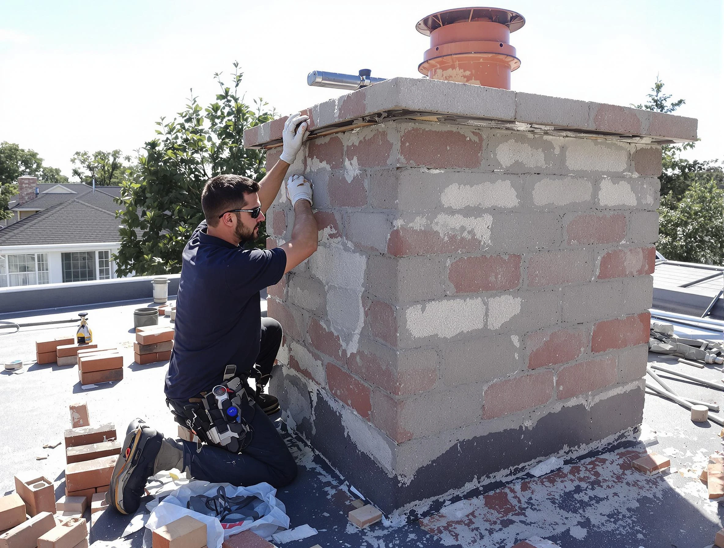 Advanced chimney repair process by Peachtree Corners Chimney Sweep in Peachtree Corners, GA
