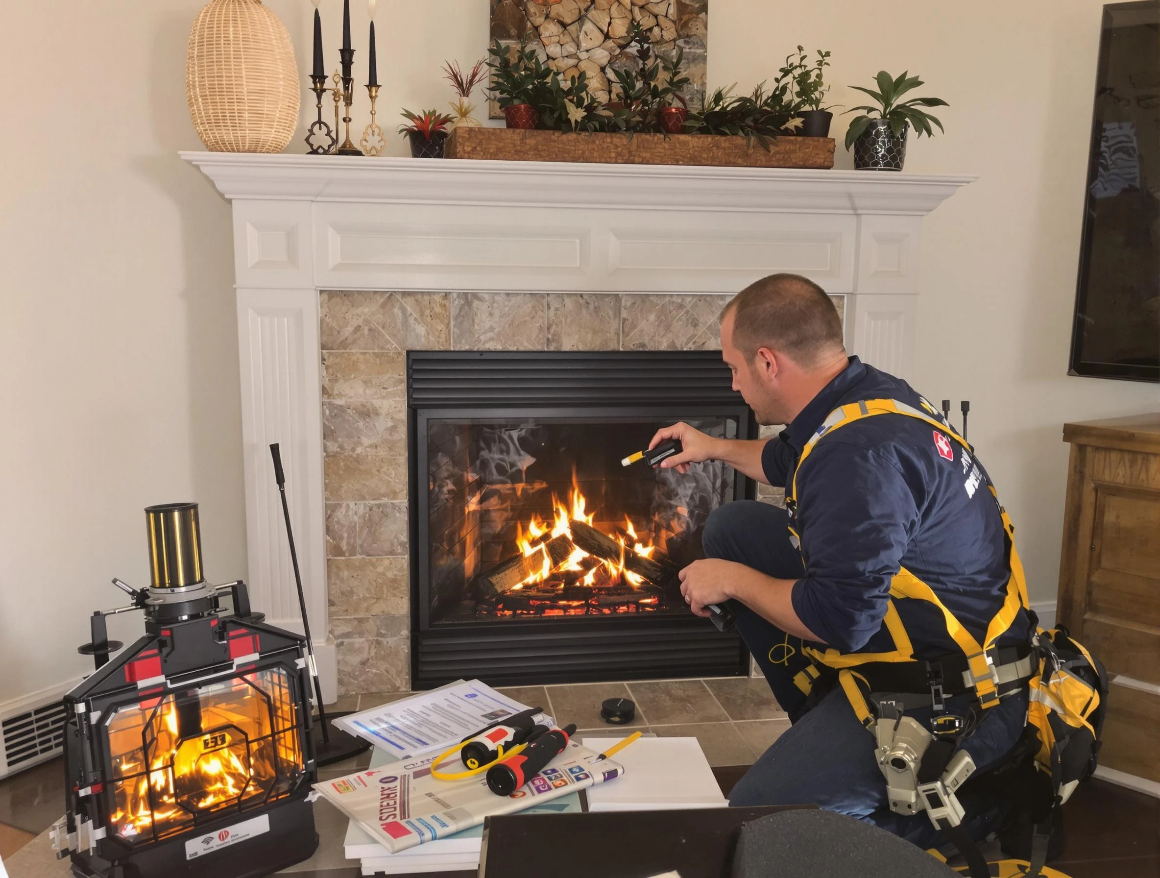 Safety-focused fireplace inspection by Peachtree Corners Chimney Sweep in Peachtree Corners, GA